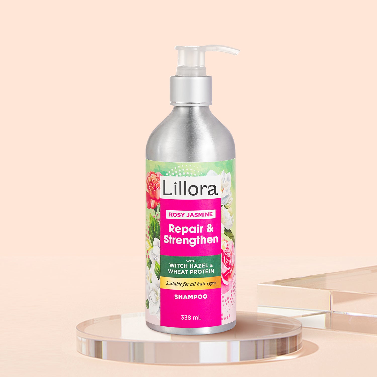 Sulfate-free shampoo for color-treated hair, protecting and maintaining vibrant color while moisturizing.