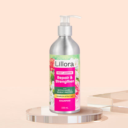 Sulfate-free shampoo for color-treated hair, protecting and maintaining vibrant color while moisturizing.