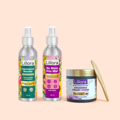 Nourishing hair growth spray to stimulate hair follicles and reduce thinning, suitable for all hair types.